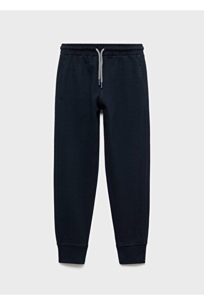 MANGO Kids İpli pamuklu jogger pantolon