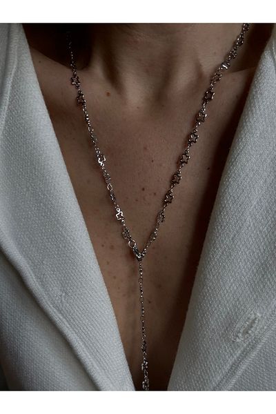 Rossetto Atelier Silver Butterfly Y Necklace