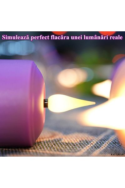 BALQRA Set of 6 Rechargeable LED Candles with Remote Control, Water Resistant, Adjustable Intensity, Rechargeable