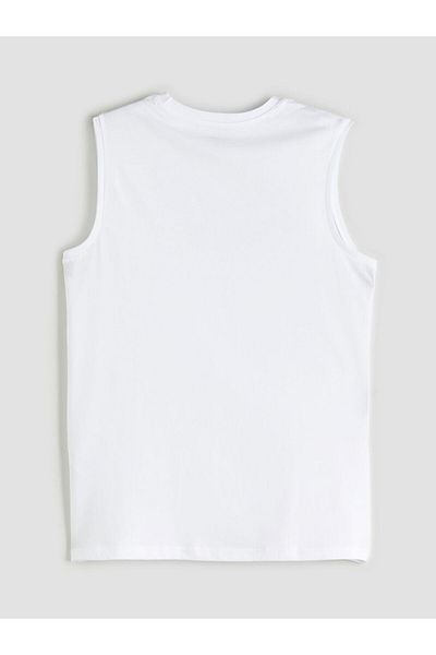 LC Waikiki Ανδρικό αμάνικο μπλουζάκι με στάμπα New Season Crew Neck - S5QL03Z8
