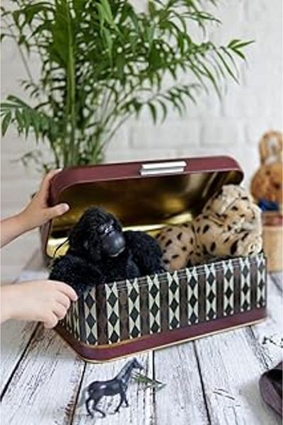 NETWORK ART Evle-Metal Bread Basket, Bread Box - Metal Breadbasket, Circus (Circus)