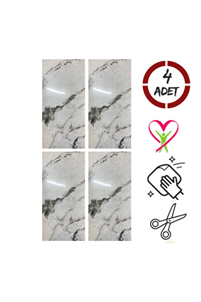 UKAB DEKOR 6044 Kendinden Yapışkanlı Mermer Seramik Desenli Köpük PVC Duvar P...