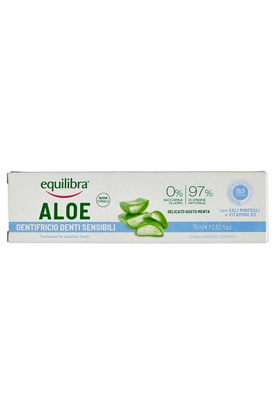Equilibra Pasta Pentru Dinti si Gingii Sensibile, Antiseptica, Antiinflamatoare, Fara Fluor, 75 ml, Equilibra