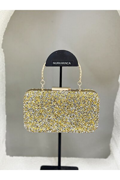 NUR KARACA 25Y1972 حقيبة يد نسائية للسهرة مع حقيبة حجرية (19x11 سم)