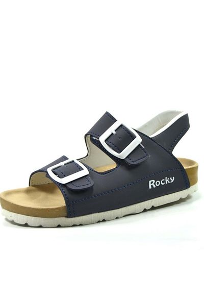 Onlo Ayakkabı Onlo Shoes Rocky.119 Navy Blue Velcro Anatomical Baby Boy Sandals