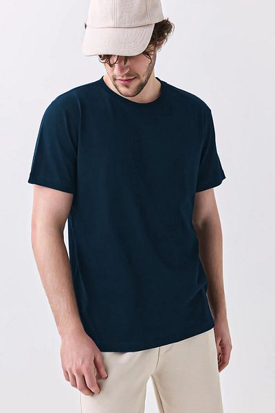 Trendiz Ανδρικό μπλουζάκι από 100% βαμβάκι Basic Navy 2091