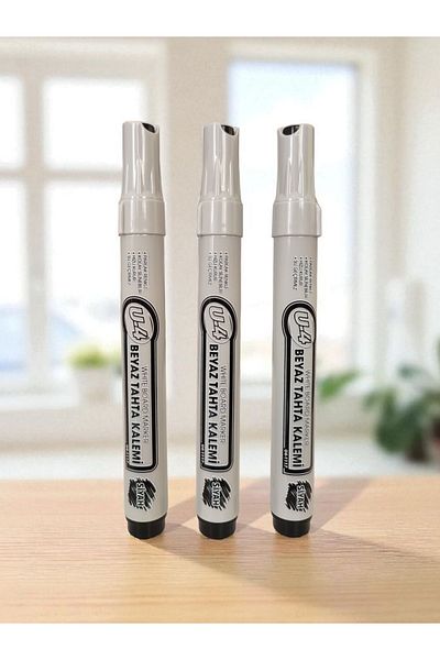 ERGÖK 12Pcs Black Color Board Marker Whiteboard Pen Waterproof Easy to Erase Quick Dry