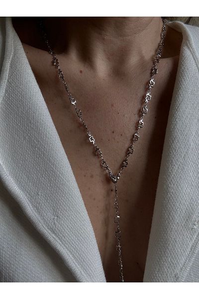 Rossetto Atelier Silver Butterfly Y Necklace