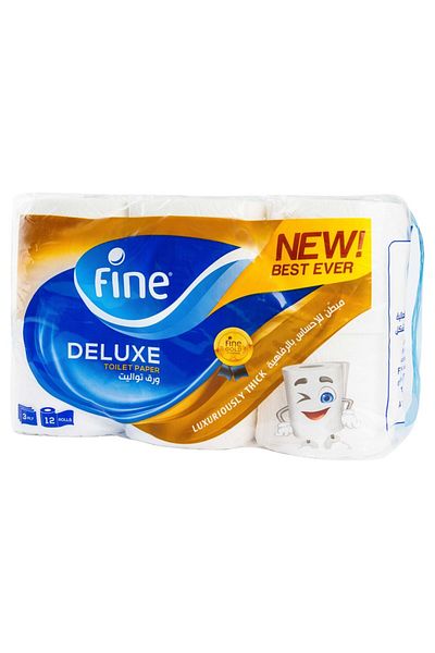 FINE TOILET PAPER DELUXE 12PCS