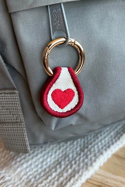AYDK Heart Embroidered Multi-Purpose Keychain Charm |   Bag Jeans Trousers Shoes AirPods Compatible