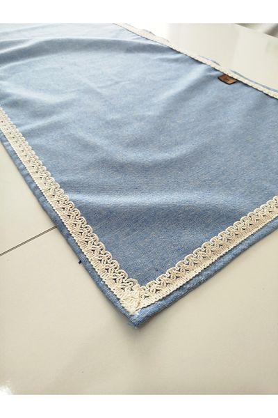 denizli hatırası Natural Organic Authentic Jută Moale 100% Bumbac Lenjerie Runner cu dantelă 45x115 cm