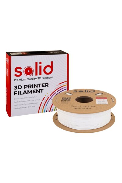 Solid Filament Solid PLA Matte Beyaz Filament 1.75mm - 1Kg