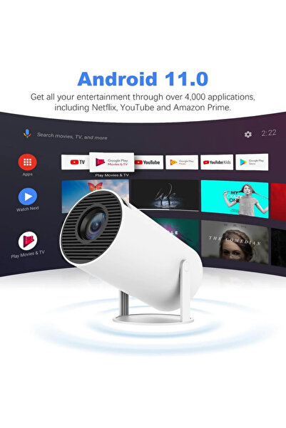 Teknoşık Ultra HD Android Projeksiyon | Kablosuz Bağlantı | Taşınabilir Sinema Deneyimi