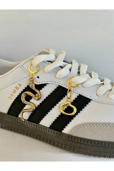 SERENA BD 2’li charm seti sneaker ayakkabı ve çanta charmı yılan detaylı biju...