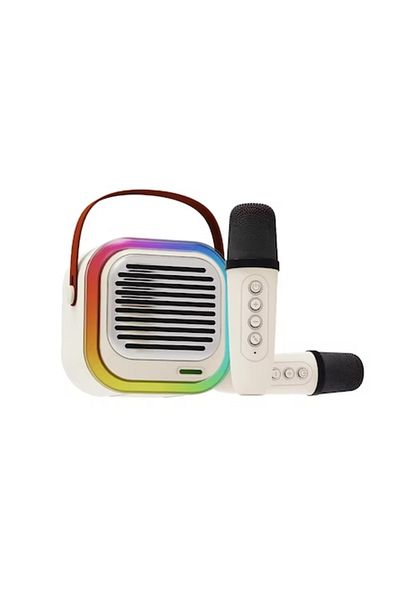 OEM Set boxa portabila cu 2 microfoane, Wireless, Bluetooth V5.3, Karaoke, Module de voce, Copii si Adul