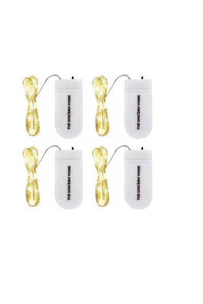 OEM Set of 4 LED installations The Unicorn Work, 3 m, 30 micro LEDs, IP65, gold, white