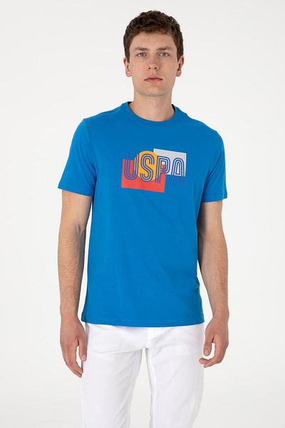U.S. Polo Assn. Η.Π.Α. POLO ASSN. ΑΝΔΡΙΚΟ 100% ΒΑΜΒΑΚΙ ΠΟΔΗΛΑΤΟ ΛΟΓΟΤΥΠΟ REGULAR FIT ΜΠΛΕ ΜΠΛΟΥΖΑ