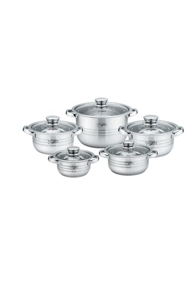 PLATINIUM 10-piece stainless steel pot set, Platinum Collection