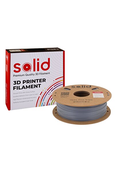 Solid Filament Solid PLA Matte Gri Filament 1.75mm - 1Kg