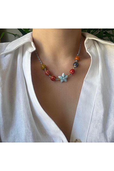 Venus Design Çelik Murano Charm Kolye