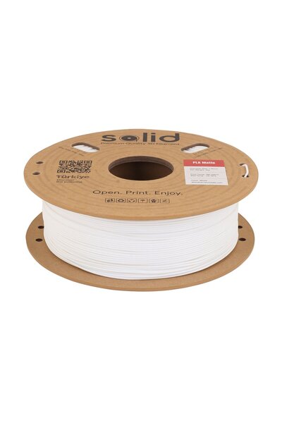 Solid Filament Solid PLA Matte Beyaz Filament 1.75mm - 1Kg