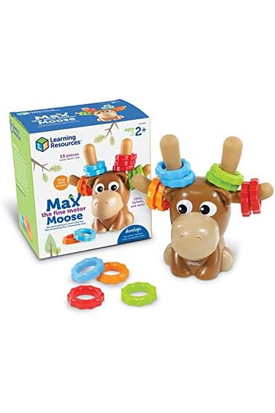 Learning Resources Max the Fine Motor Moose - 13 Pieces, Ages 2+ Toddler Learning Toys, Fine Motor T