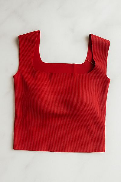 shefox Women's Laser Cut Ribbed Padded Wide Strap Bustier