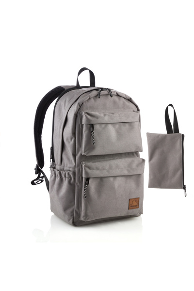 Hedgebag HB1400-09 ÇİFT GÖZ SIRT ÇANTASI GRİ 8681506310279