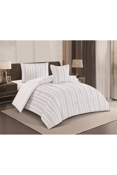 HOURS Horse Comforter Set, Single and a Half, 160 cm, Queen Size, 4 Pieces, Plain