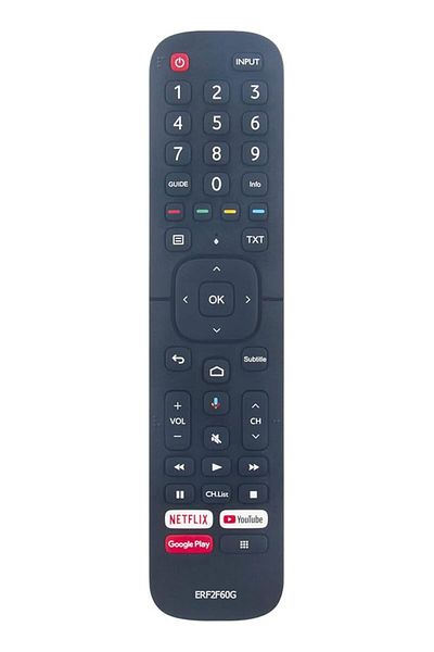 The Bros ERF2F60G Replacement Voice Remote Replacement for Hisense HD Ready LED Smart TV 32A56E 40A56E