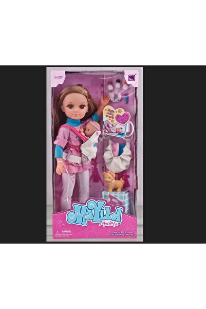 OEM Păpușă Maylla Model 45 cm cu Bebeluș și Accesorii Joc de Rol Cadou Fetițe 3+
