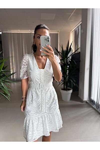 caddstore Mc 5757 Paris Lace Dress with Ladder Detail