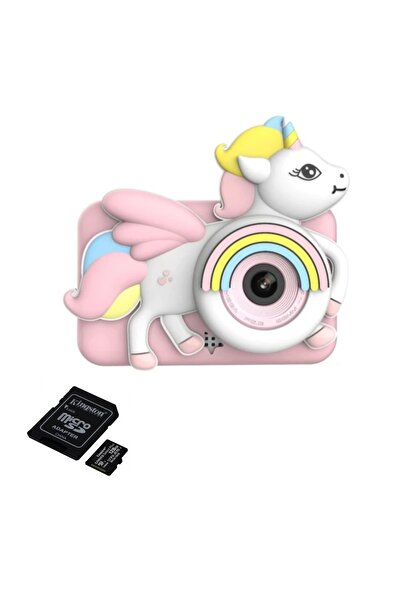 THD Package: Digital camera for children, THD D32, 8 megapixel photo resolution, 720p video, mi card