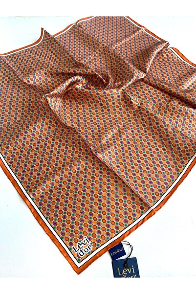 Levidor Eșarfă din mătase pură Tivil 49481 model mixt portocaliu