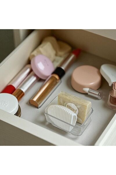 CEPHOME BeautyBox Διαφανής Mini Organizer γραφείου & κουζίνας & μακιγιάζ