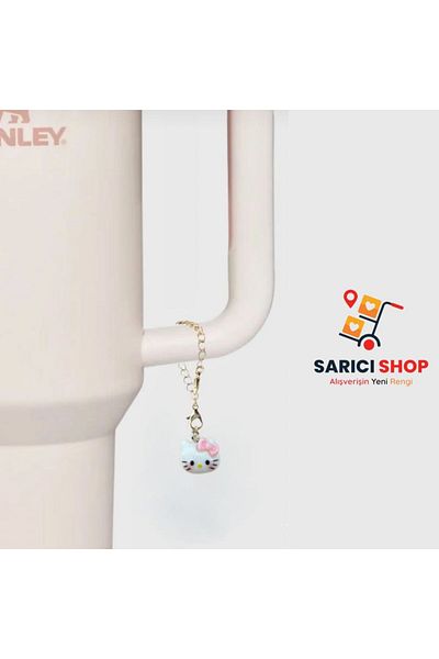 Stanley Quencher Thermos Water Bottle Charm Bag Accessory Ornament Cute Sanrio Charm with Anti-Tarnish Chain