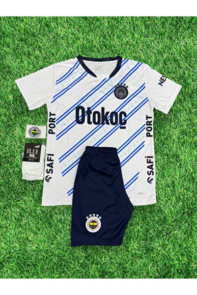 Quaxram isimsiz Fênêrbâhçê 24-25 sezon çocuk futbol forması4 lü set -beyaz