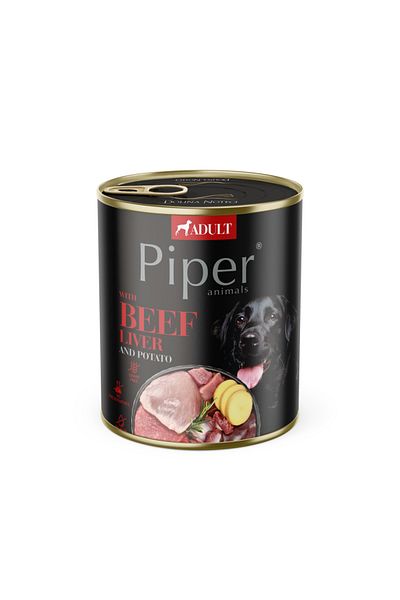 Dolina Noteci Piper Hrană Umedă Adult, Ficat de Vită și Cartofi 800g