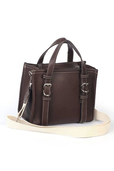 chocolatebag Women's Column Strap Cross Tote Hand Shoulder Bag Bitter Coffee