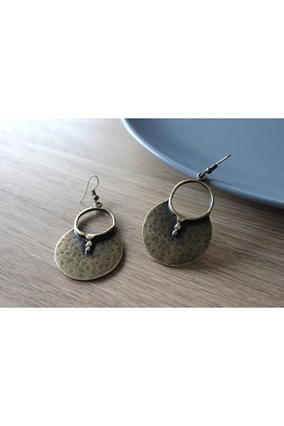 dela otantik Antique Bronze Handmade Dangle Earrings – Ethnic Bohemian Vintage Design Bijoux Jewelry - Boho Earrings