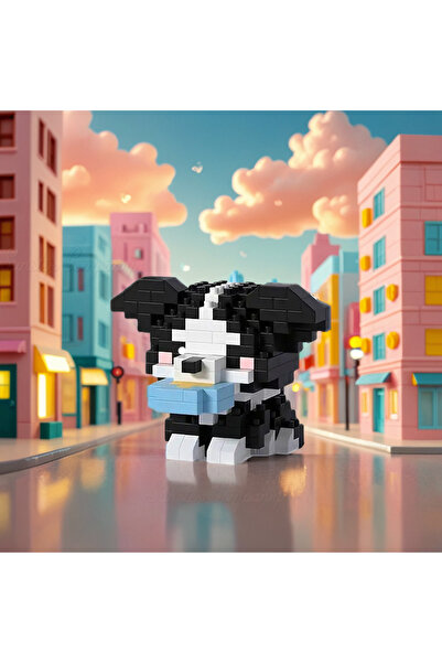 MEKANSM | Petday | Mavi Pati Kendin Yap – Border Collie 3D Yapboz Mini Blok S...