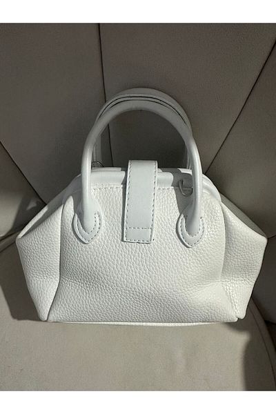 chocolatebag Geantă de mână și de umăr cu mini curea pentru bursă pentru femei, albă