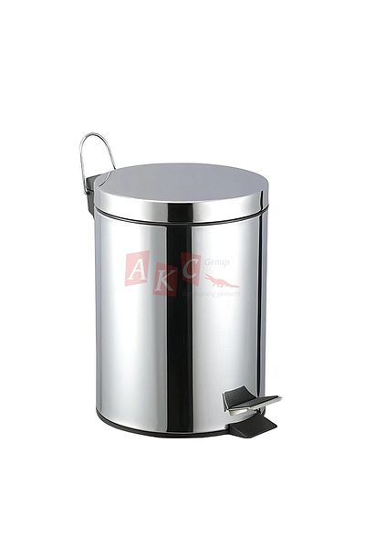 AKC 7LTR Stainless Steel Pedal Trash Can with Lid – Silent Close & Anti-Odor | Hands-Free Foot Pedal Bin
