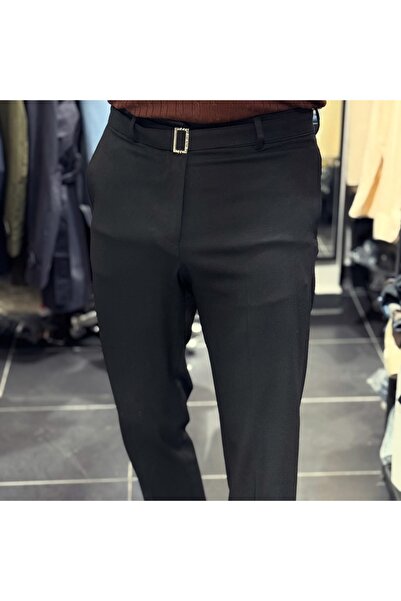 Score Michail İtalyan tasarım kemerli kumaş pantolon