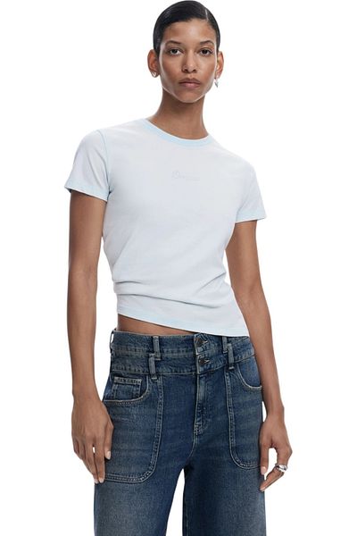 Desigual Μπλούζα Desigual με τρισδιάστατο λογότυπο Parana - 25SWTK15-5151