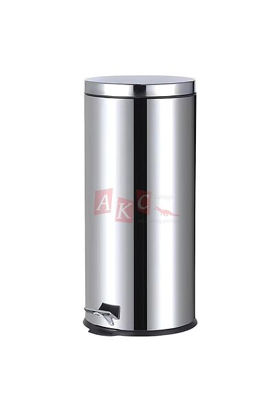 AKC 30L Stainless Steel Pedal Trash Can with Lid – Silent Close & Anti-Odor | Hands-Free Foot Pedal Bin