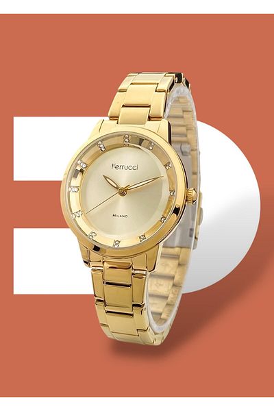 Ferrucci 3 Atm Waterproof Steel Cord Women's Wristwatch