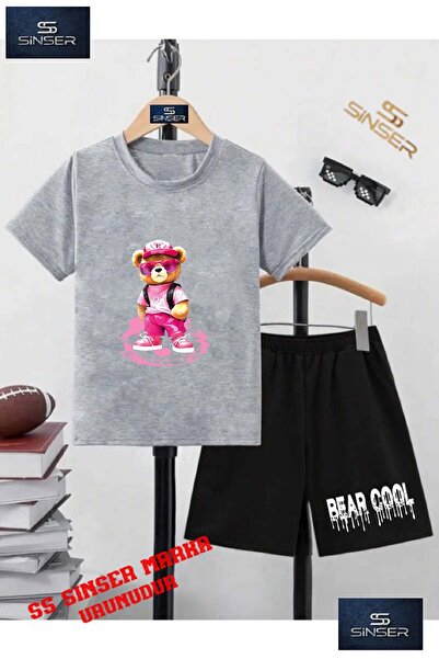 SS SİNSER Παιδικό UNISEX “BEAR WITH PINK CANVAS CLOTHES” Μπλουζάκι με ιδιαίτε...