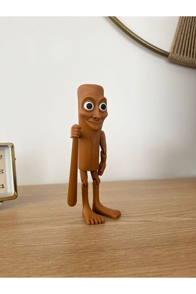SALES GROUP Tung Tung Tung Sahur Brainrot Ahşap Görünümlü Eklemleri Hareketli Figür Oyuncak – Dekoratif Ürün