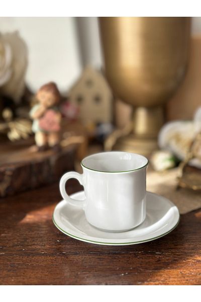 Bavaria Winterling Bavarian German Antique Porcelain Pink Floral Double Coffee Cup White